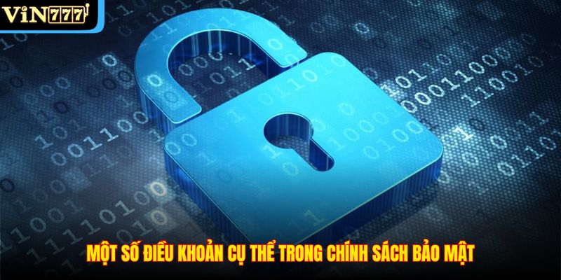 Một số điều khoản cụ thể trong chính sách bảo mật
